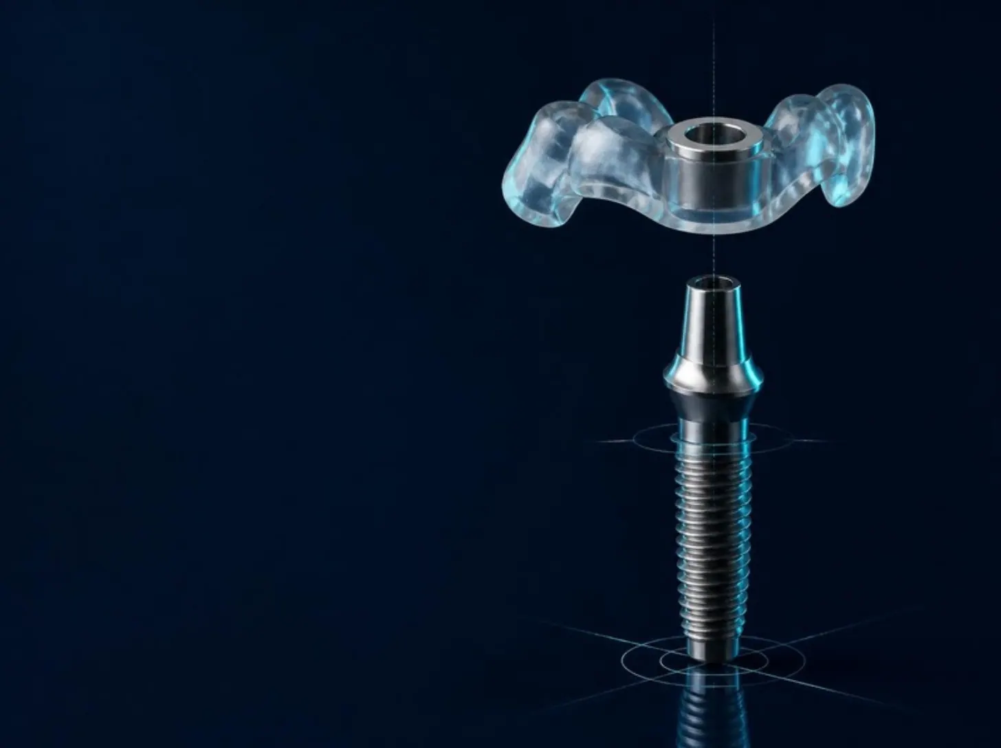 Titanyum implant ve cerrahi rehber (temsili görsel)